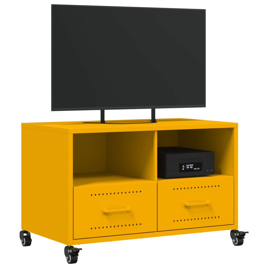 TV-Schrank Senfgelb 68x39x43,5 cm Kaltgewalzter Stahl