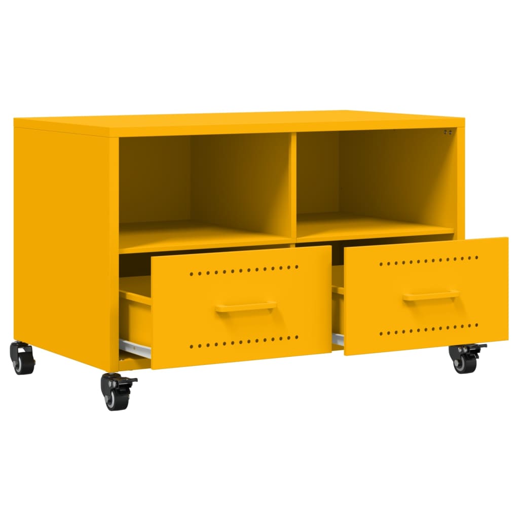 TV-Schrank Senfgelb 68x39x43,5 cm Kaltgewalzter Stahl