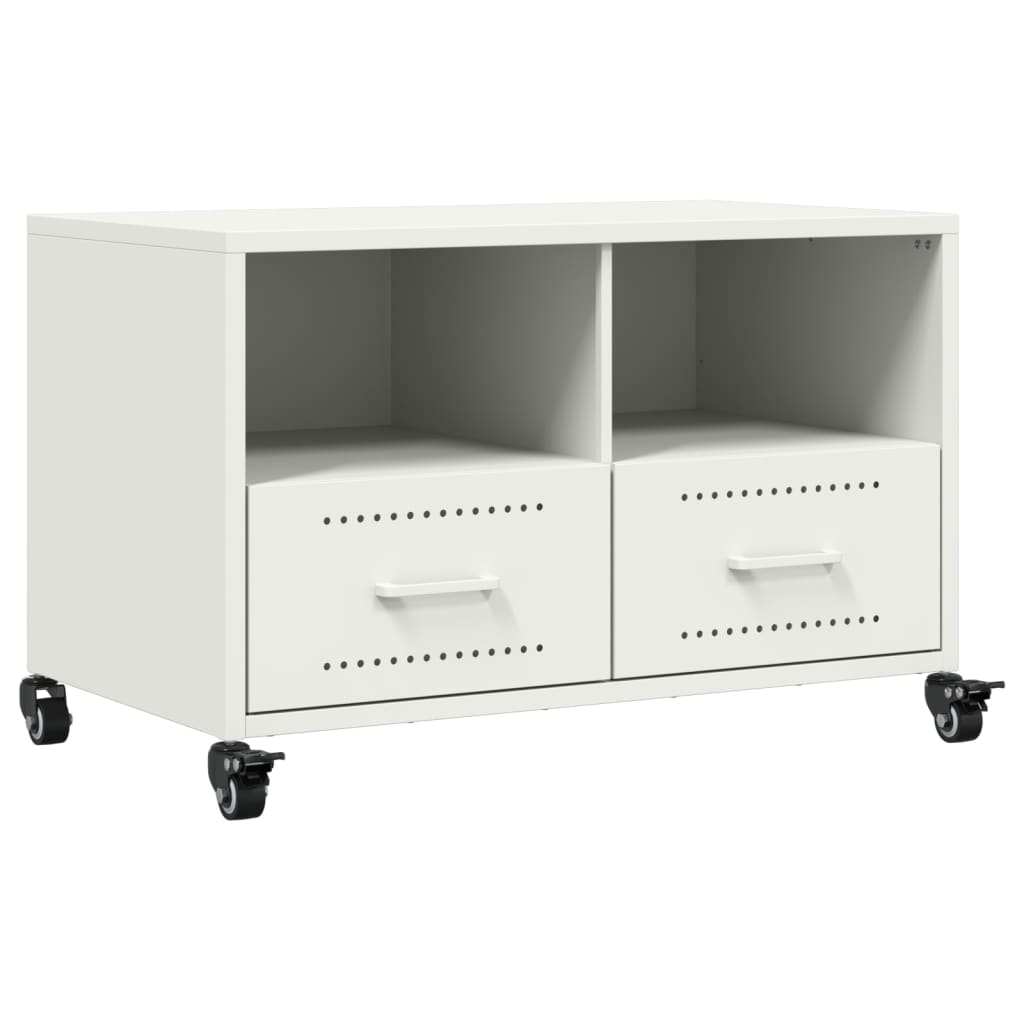 TV-Schrank Weiß 68x39x43,5 cm Kaltgewalzter Stahl