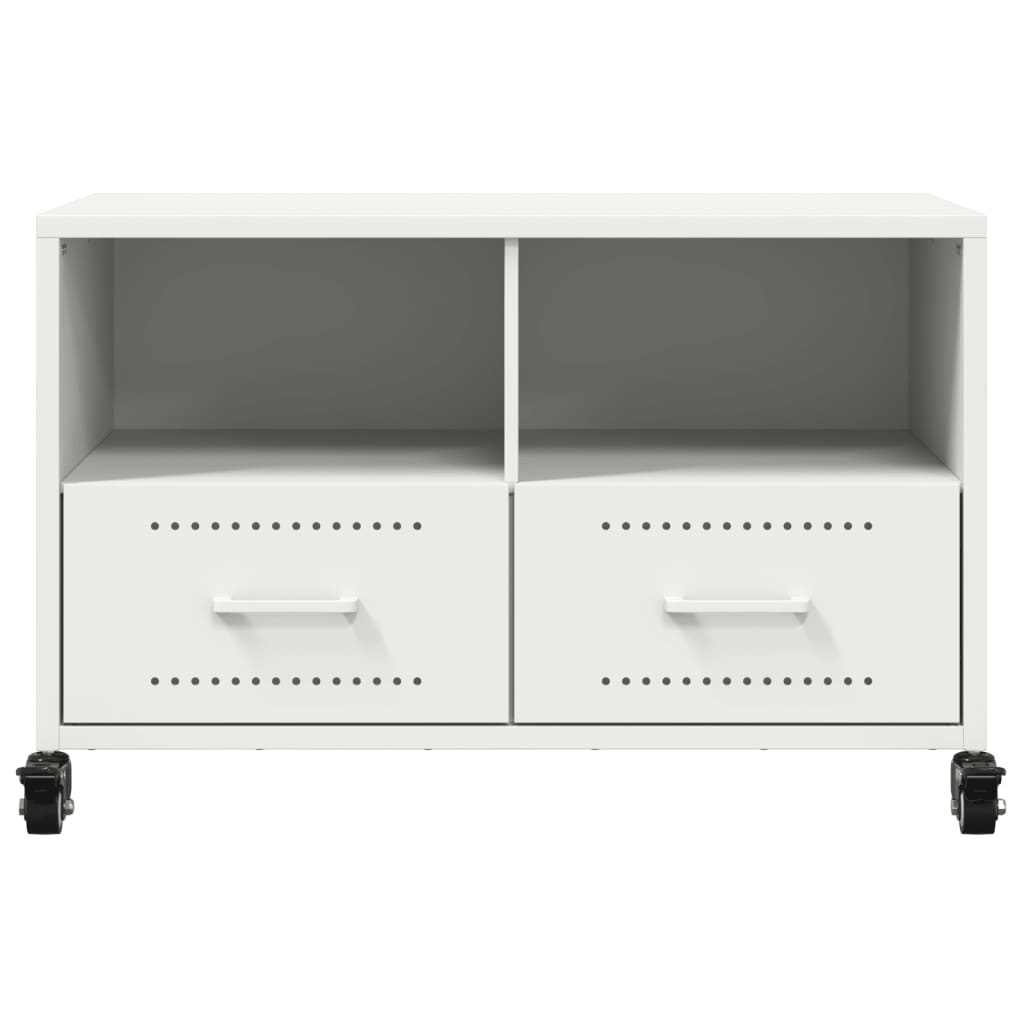 TV-Schrank Weiß 68x39x43,5 cm Kaltgewalzter Stahl