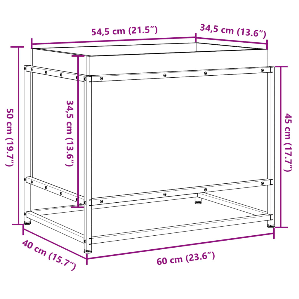 Pflanzkübel 60x40x50 cm Massivholz Douglasie