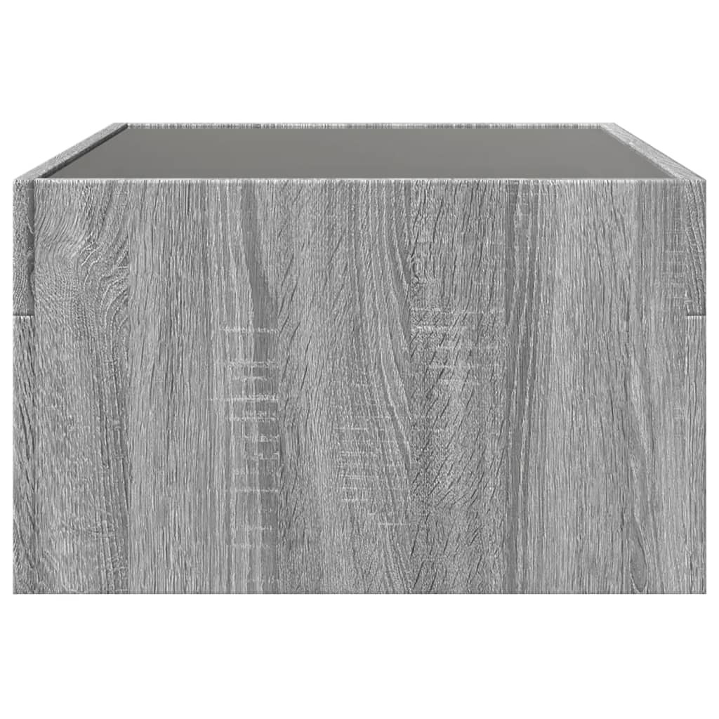 Couchtisch mit Infinity-LED Grau Sonoma 70x50x30 cm