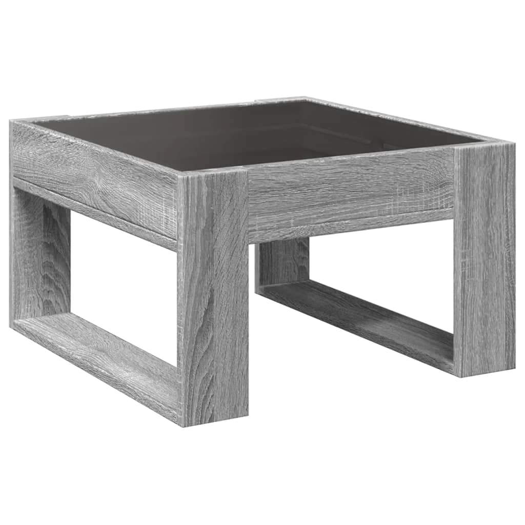 Couchtisch mit Infinity-LED Grau Sonoma 50x53x30 cm