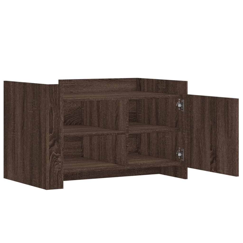 Couchtisch Braun Eichen-Optik 80x50x50 cm Holzwerkstoff