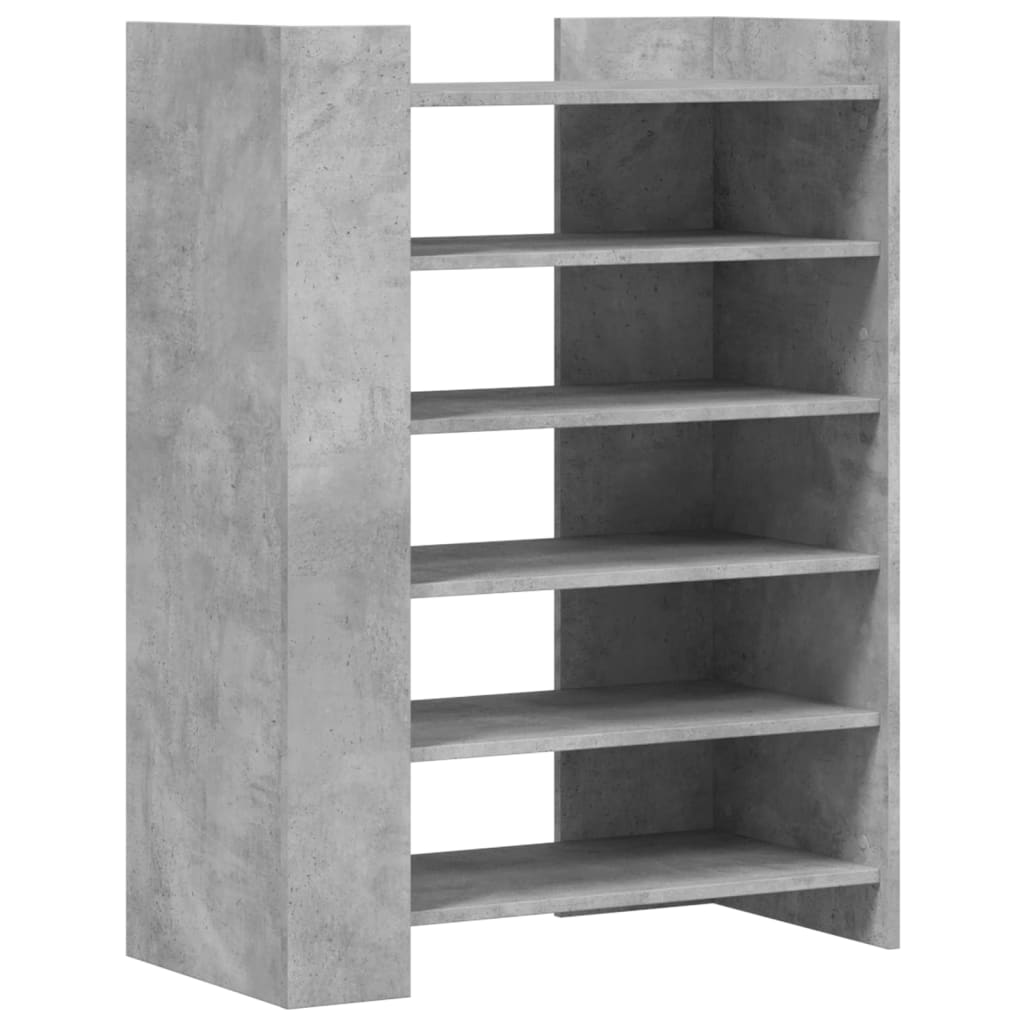 Schuhschrank Betongrau 74,5x37,5x100 cm Holzwerkstoff