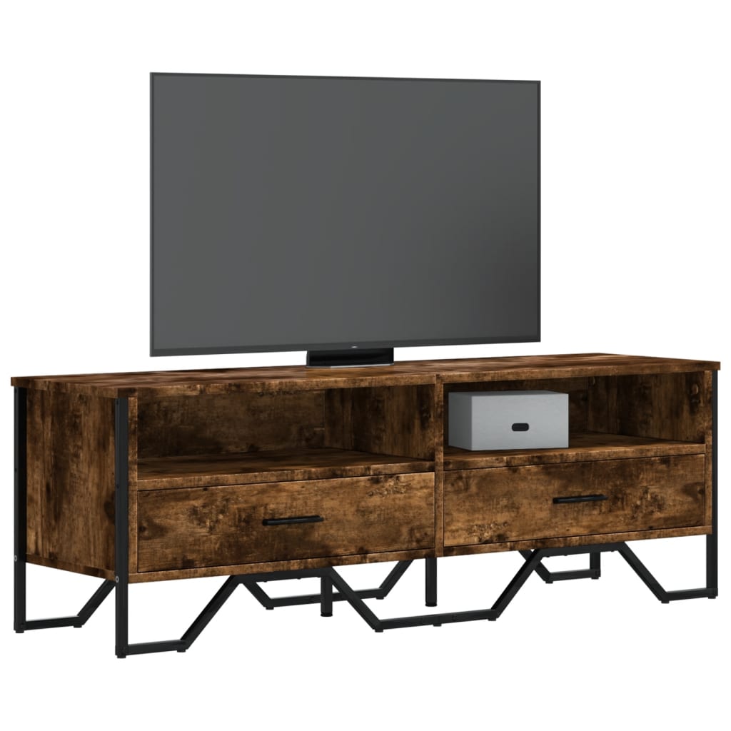 TV-Schrank Räuchereiche 122x34x41 cm Holzwerkstoff