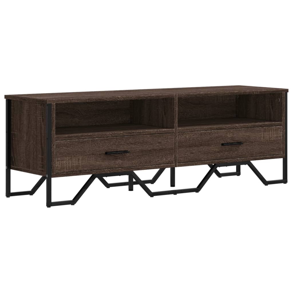 TV-Schrank Braun Eichen-Optik 122x34x41 cm Holzwerkstoff