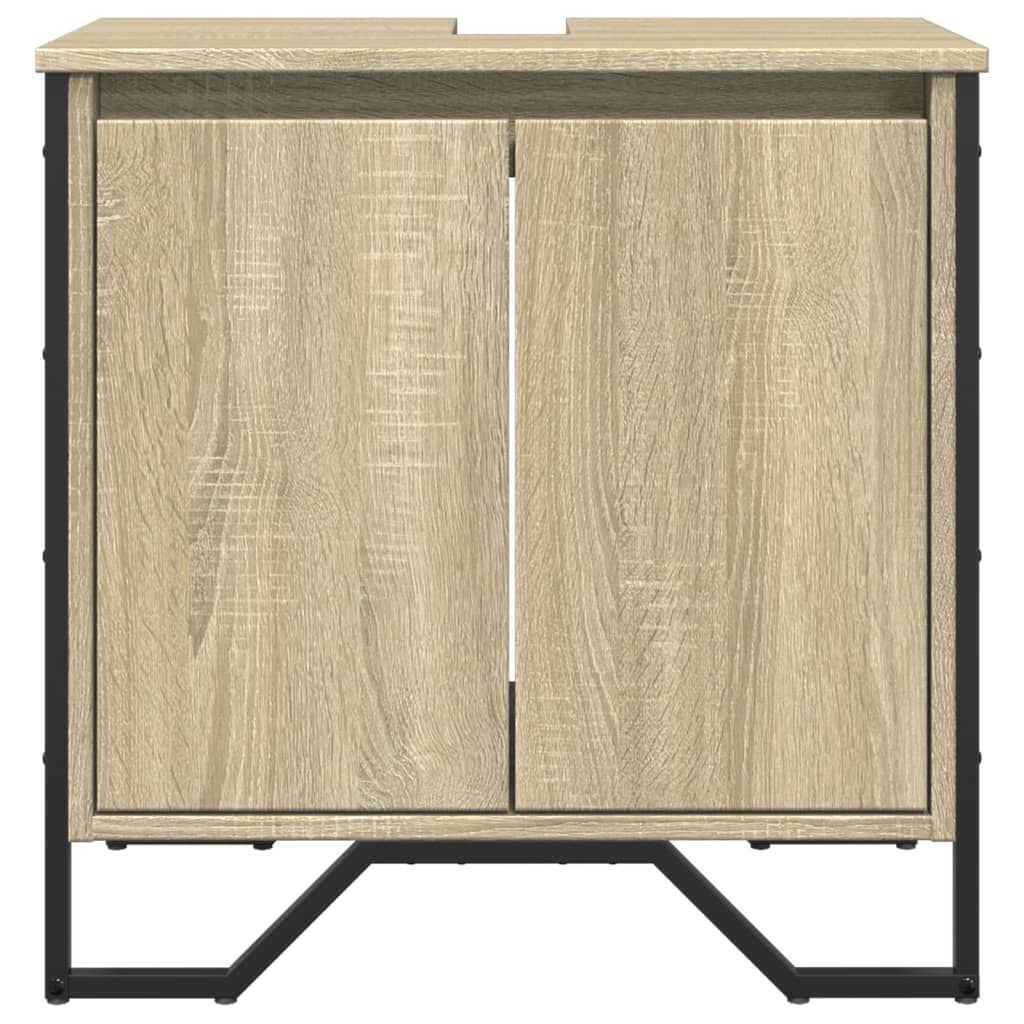 Waschbeckenunterschrank Sonoma-Eiche 60x35x60 cm Holzwerkstoff