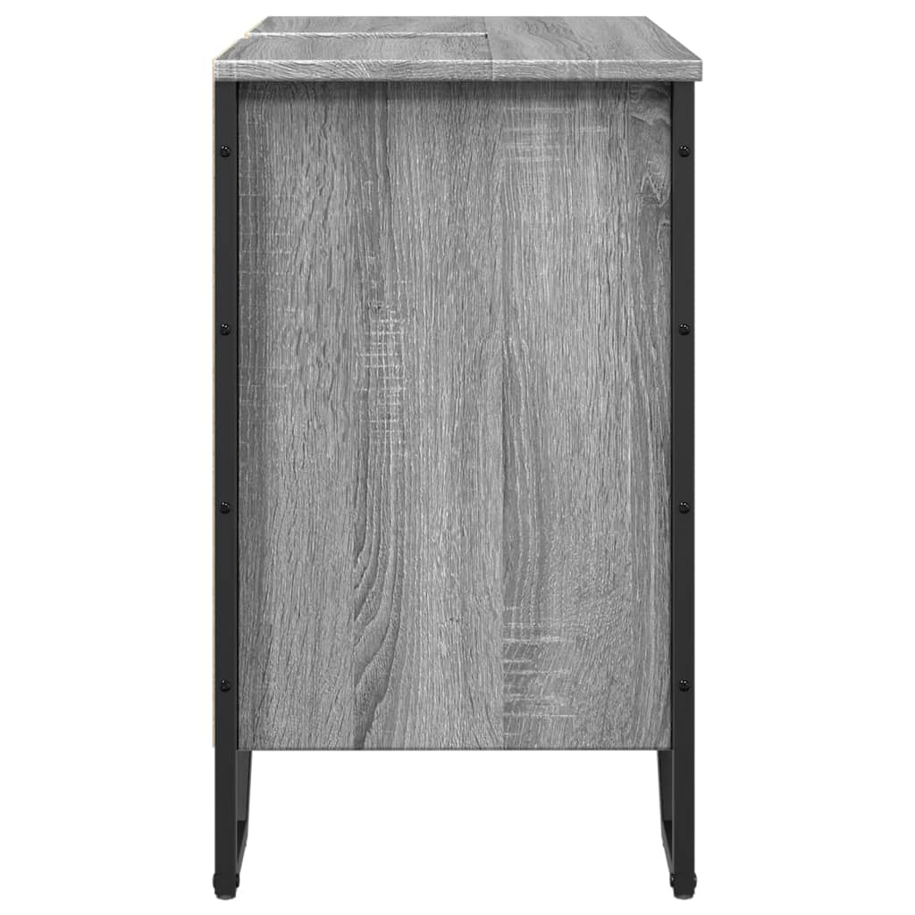 Waschbeckenunterschrank Grau Sonoma 60x35x60 cm Holzwerkstoff