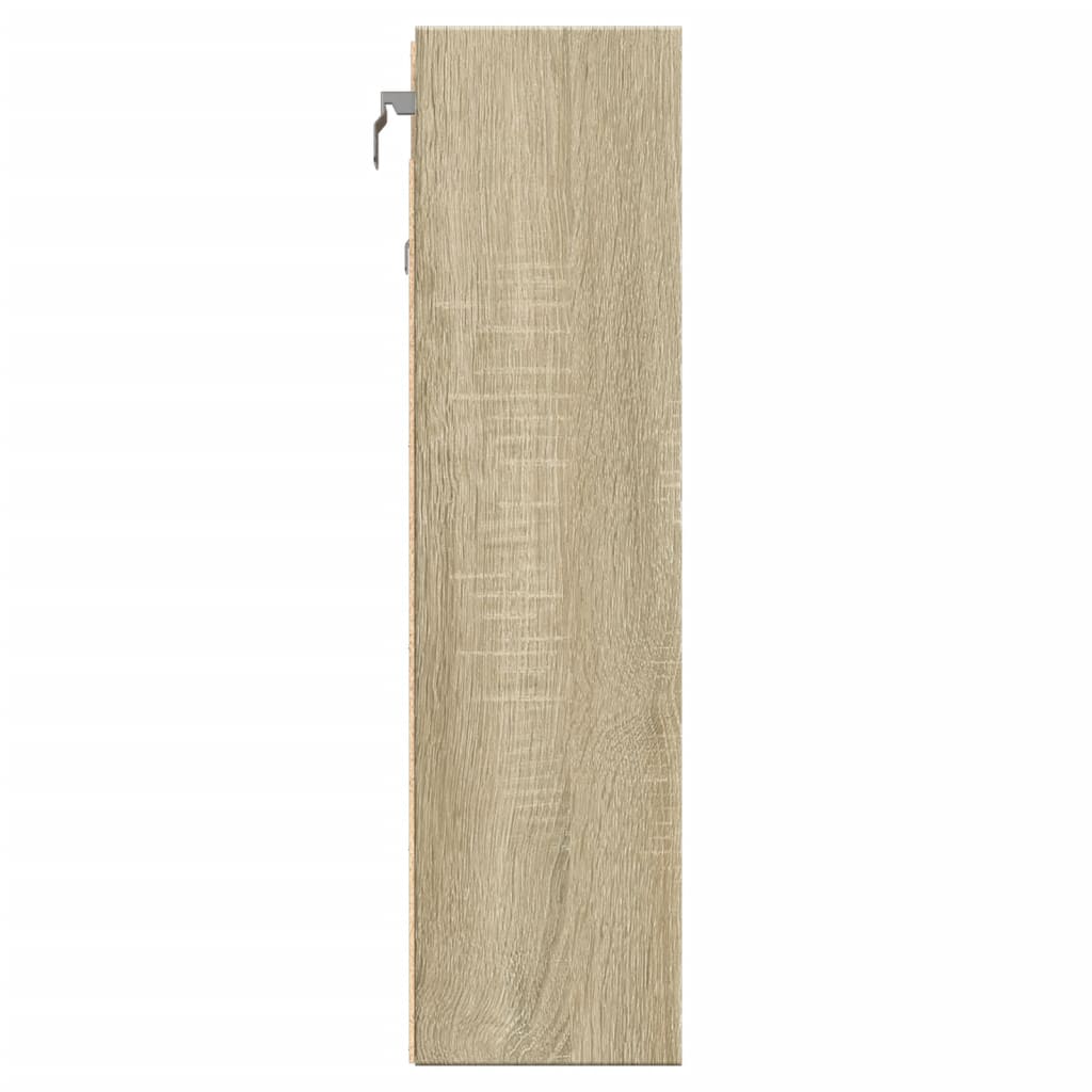 Vitrinenschrank Sonoma-Eiche 100x15x58 cm Holzwerkstoff