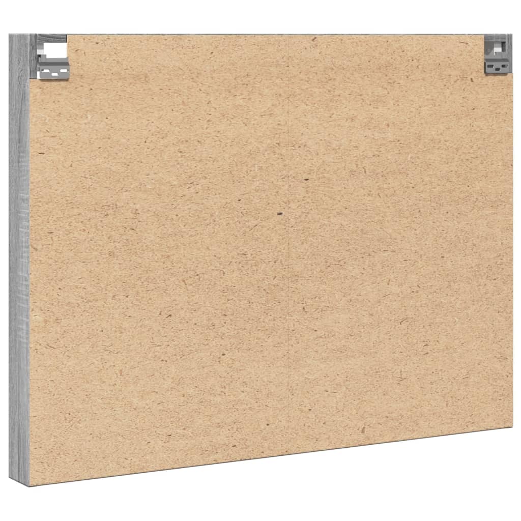 Vitrinenschrank Grau Sonoma 100x8,5x75 cm Holzwerkstoff