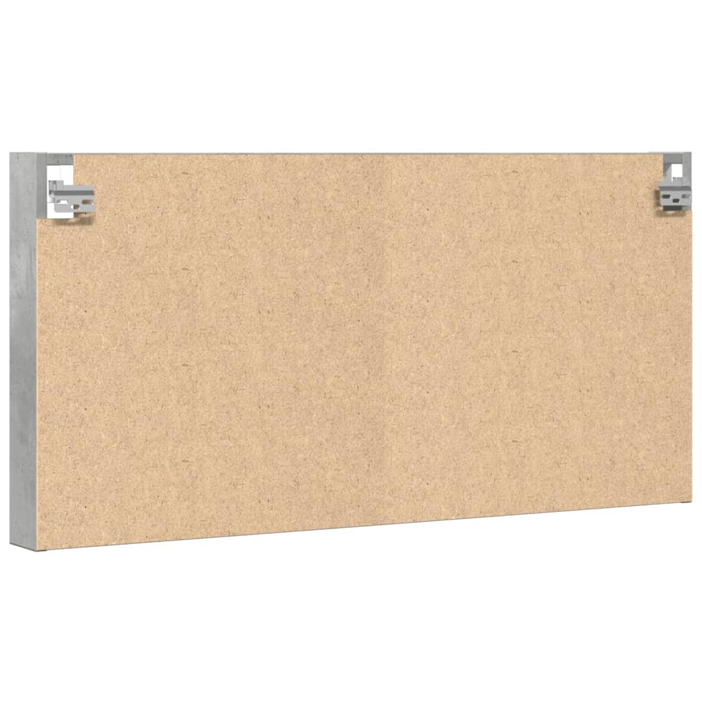 Vitrinenschrank Betongrau 100x8,5x50 cm Holzwerkstoff