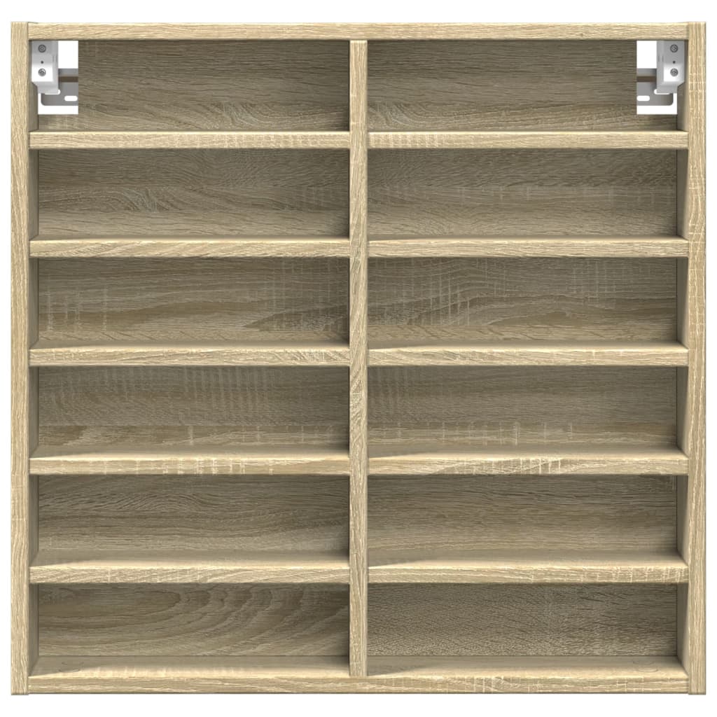 Vitrinenschrank Sonoma-Eiche 60x8,5x58 cm Holzwerkstoff