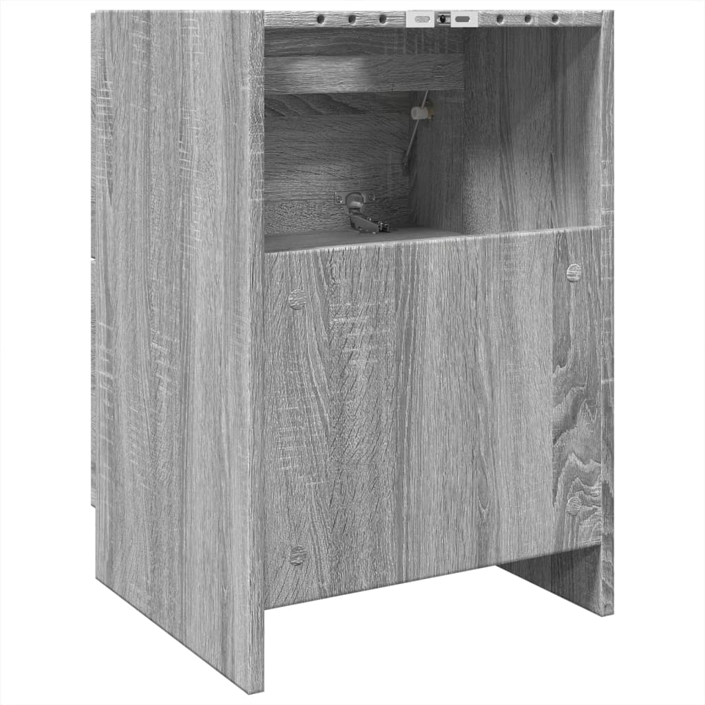 Waschbeckenunterschrank Grau Sonoma 40x37x59 cm Holzwerkstoff