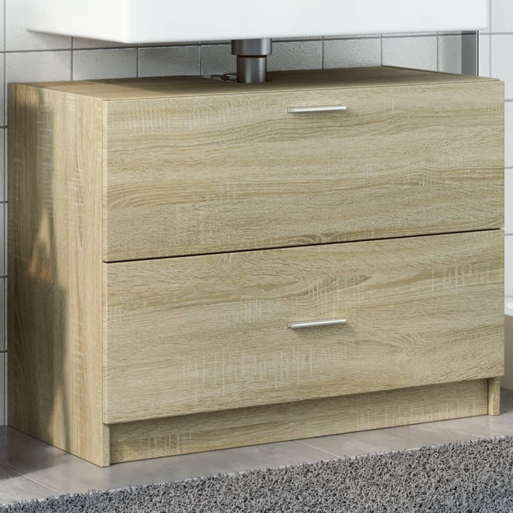 Waschbeckenunterschrank Sonoma-Eiche 78x37x59 cm Holzwerkstoff