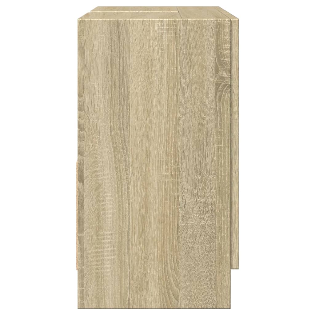 Waschbeckenunterschrank Sonoma-Eiche 63x30x54 cm Holzwerkstoff