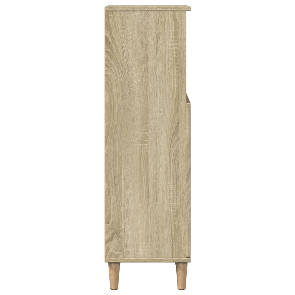 Badschrank Sonoma-Eiche 30x30x100 cm Holzwerkstoff