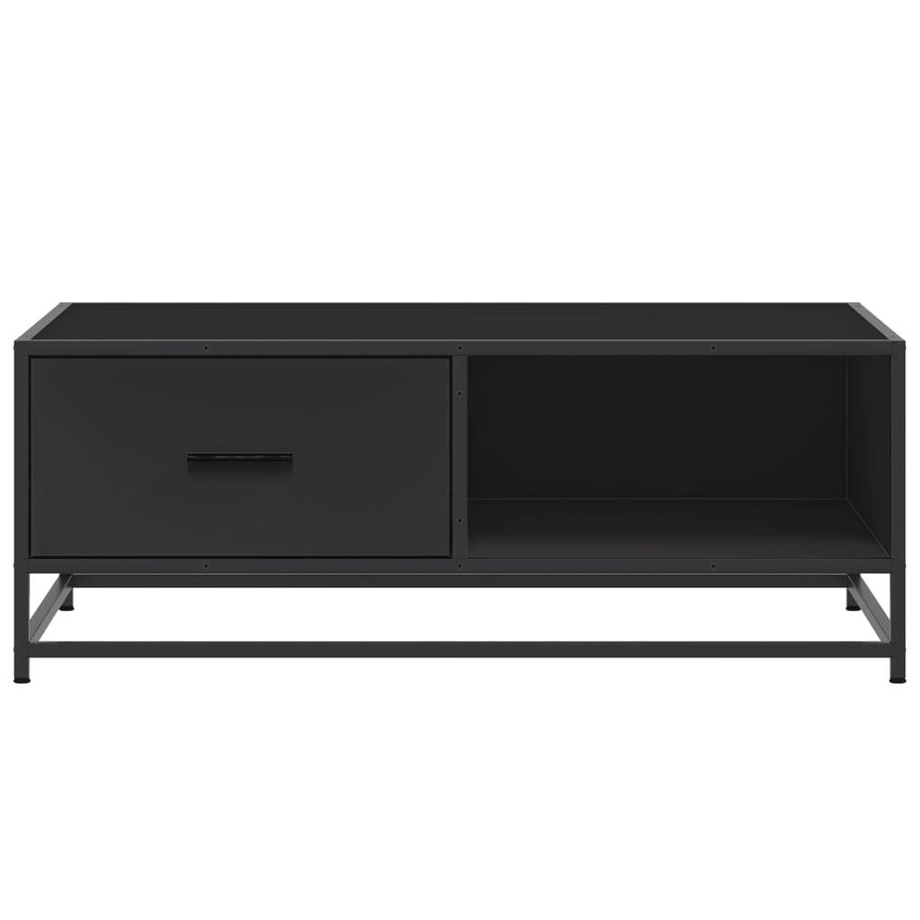 Couchtisch Schwarz 90x57x35 cm Holzwerkstoff und Metall