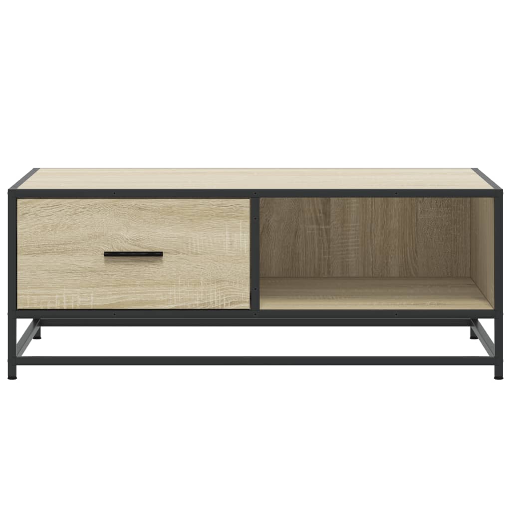 Couchtisch Sonoma-Eiche 90x57x35 cm Holzwerkstoff und Metall