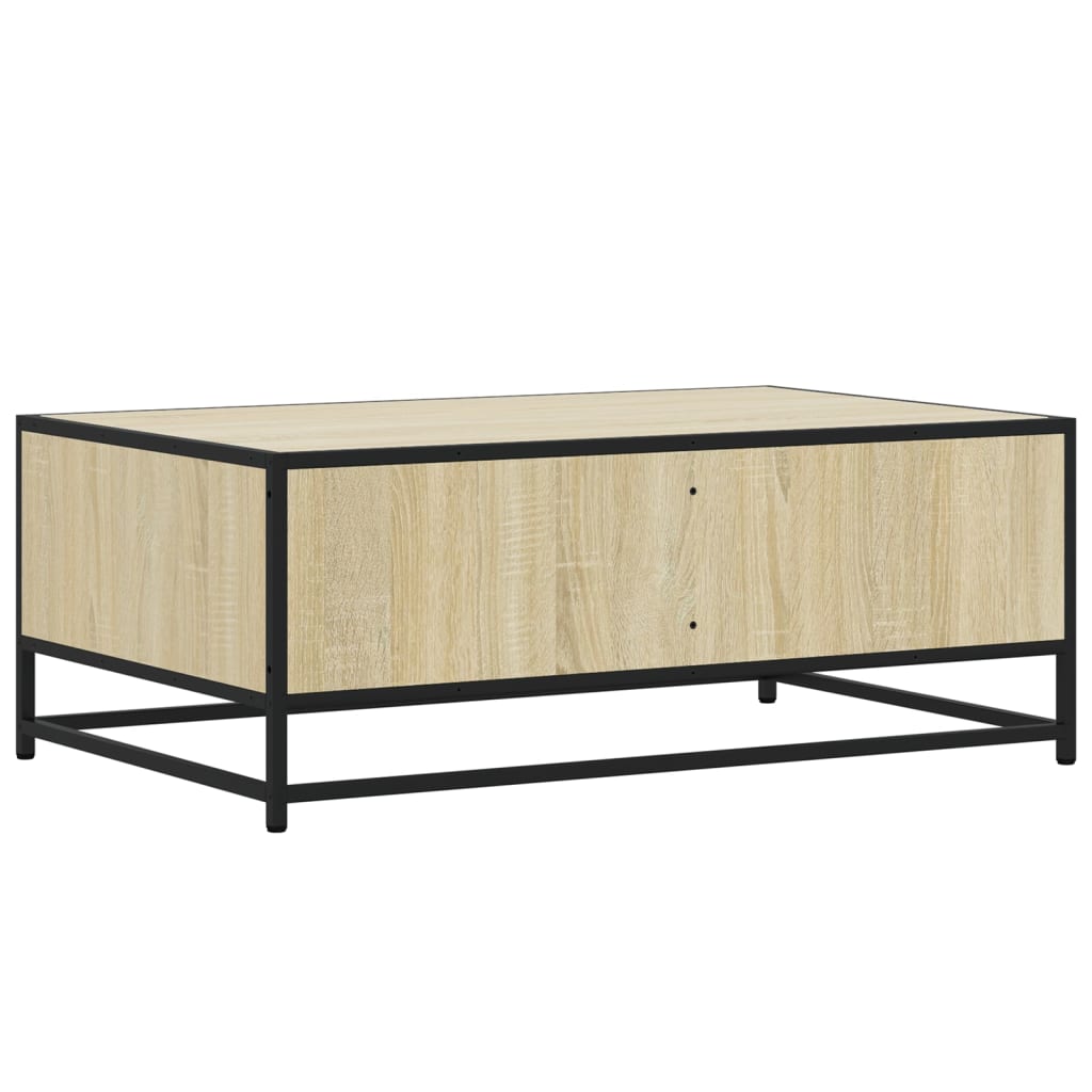 Couchtisch Sonoma-Eiche 90x57x35 cm Holzwerkstoff und Metall