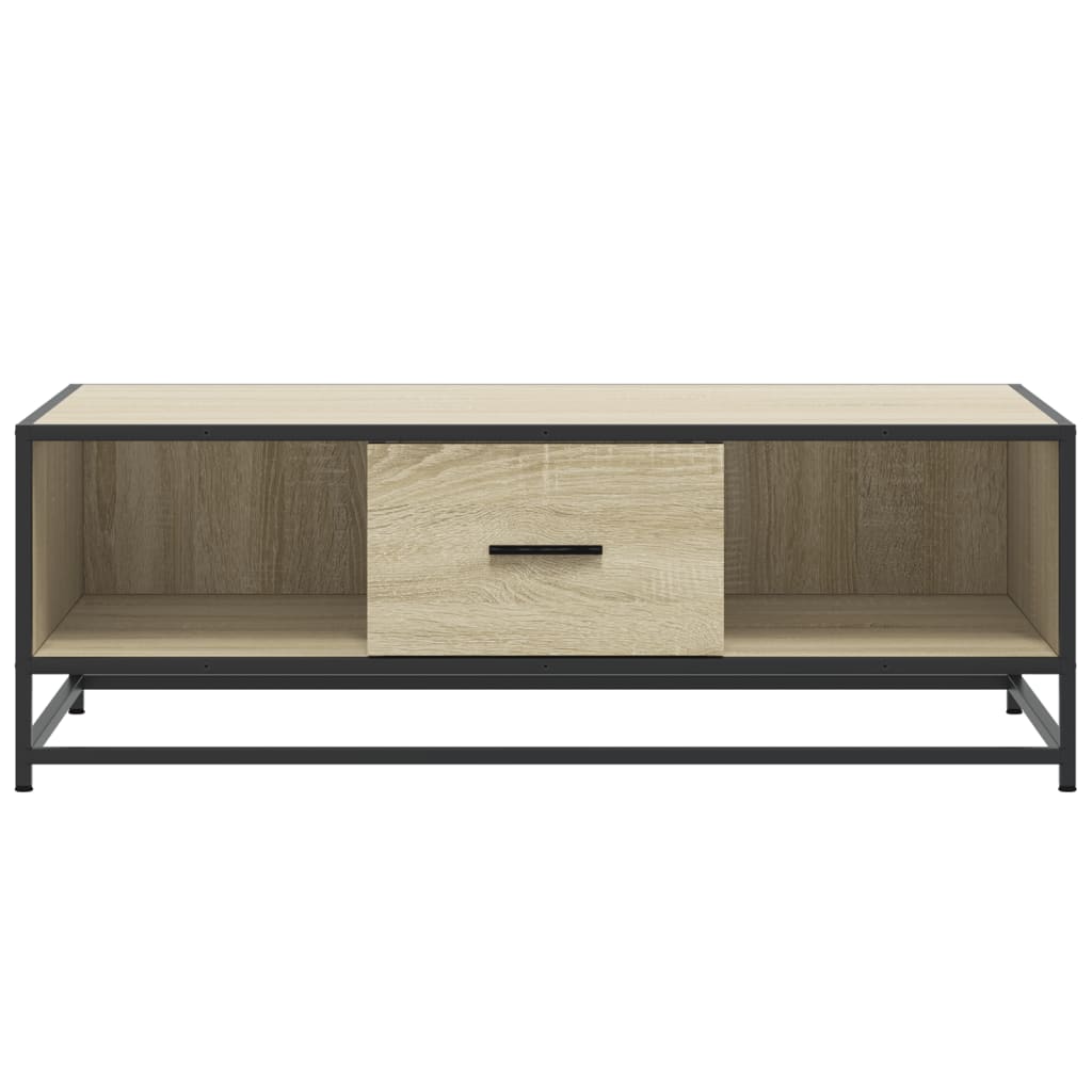 Couchtisch Sonoma-Eiche 100x57x35 cm Holzwerkstoff und Metall