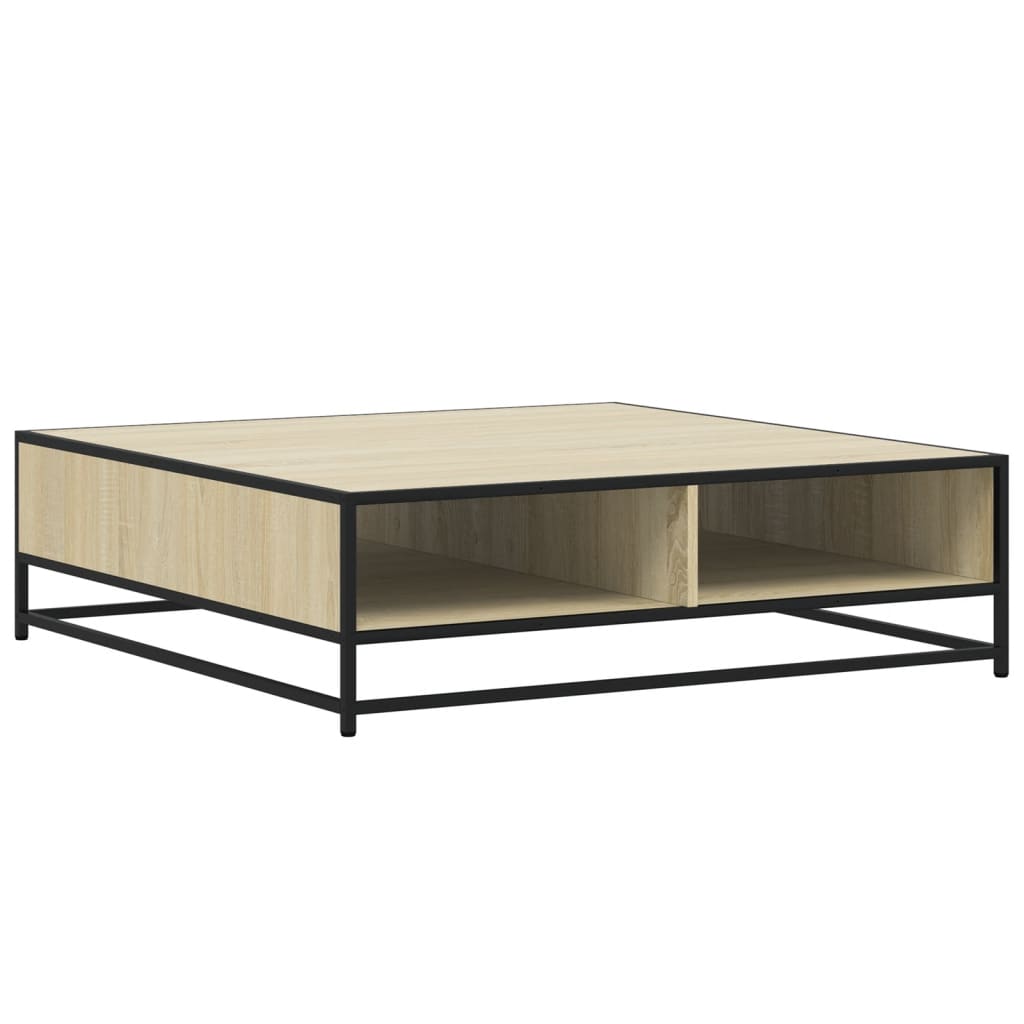 Couchtisch Sonoma-Eiche 100x100x30 cm Holzwerkstoff und Metall