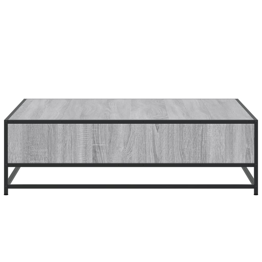 Couchtisch Grau Sonoma 100x100x30 cm Holzwerkstoff und Metall