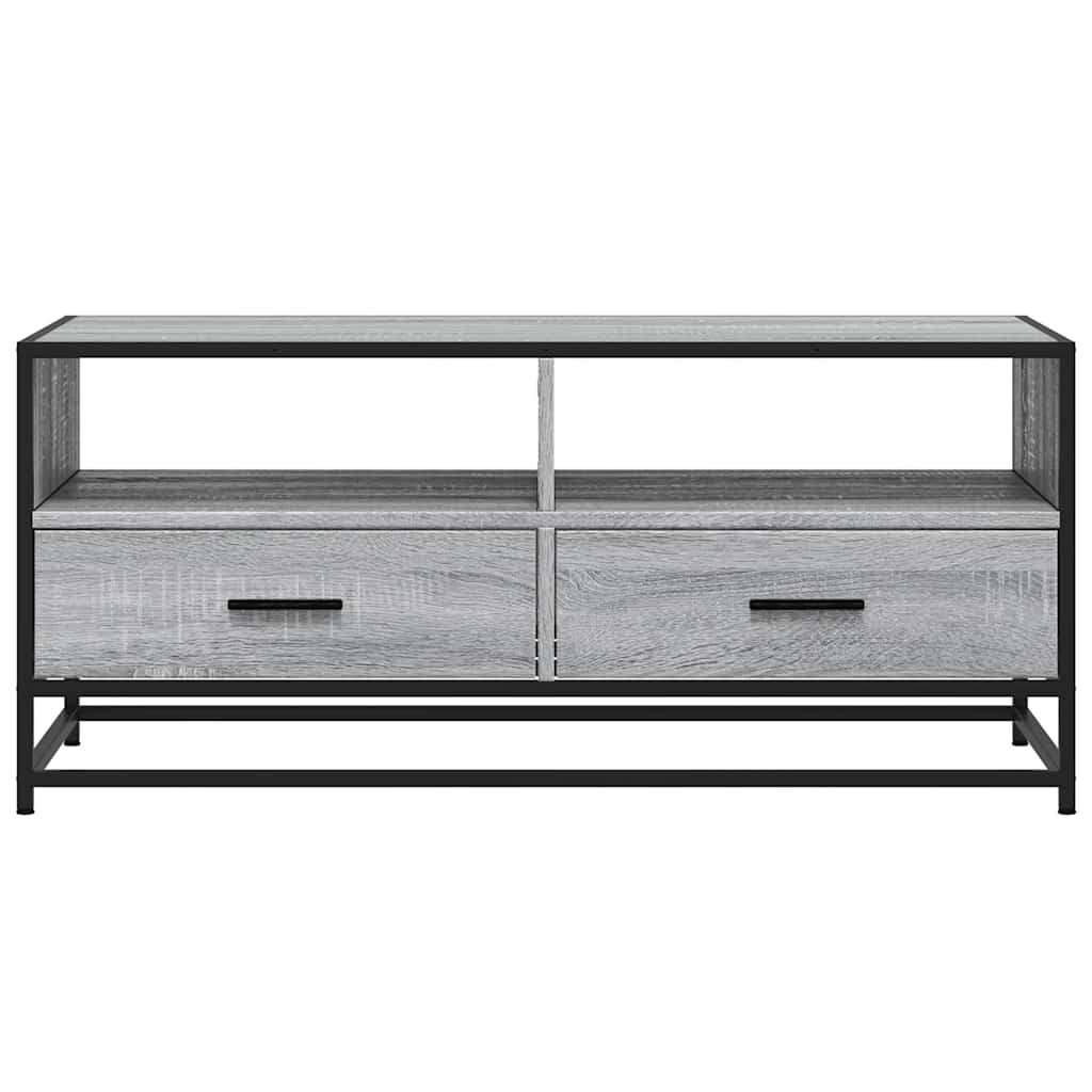 Couchtisch Grau Sonoma 100x50x45 cm Holzwerkstoff und Metall