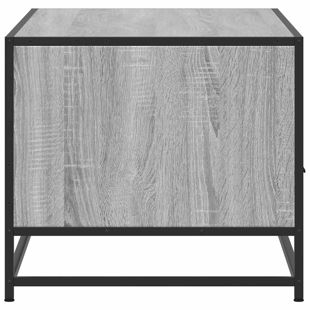 Couchtisch Grau Sonoma 100x50x45 cm Holzwerkstoff und Metall