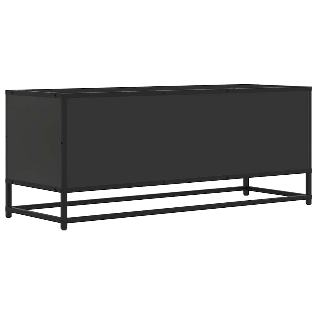 TV-Schrank Schwarz 100x34,5x40 cm Holzwerkstoff und Metall