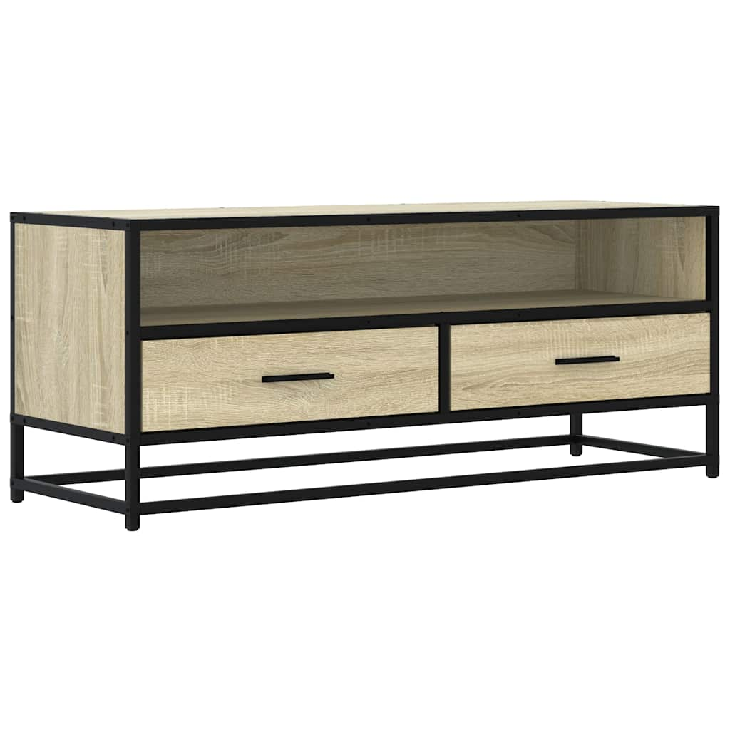 TV-Schrank Sonoma-Eiche 100x34,5x40 cm Holzwerkstoff und Metall