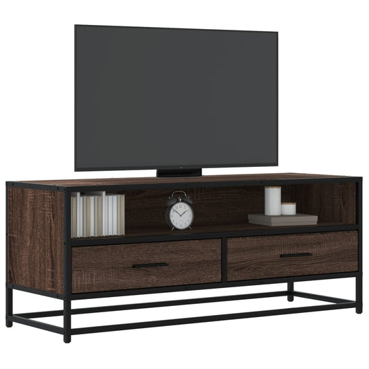 TV-Schrank Eichen-Optik 100x34,5x40 cm Holzwerkstoff und Metall