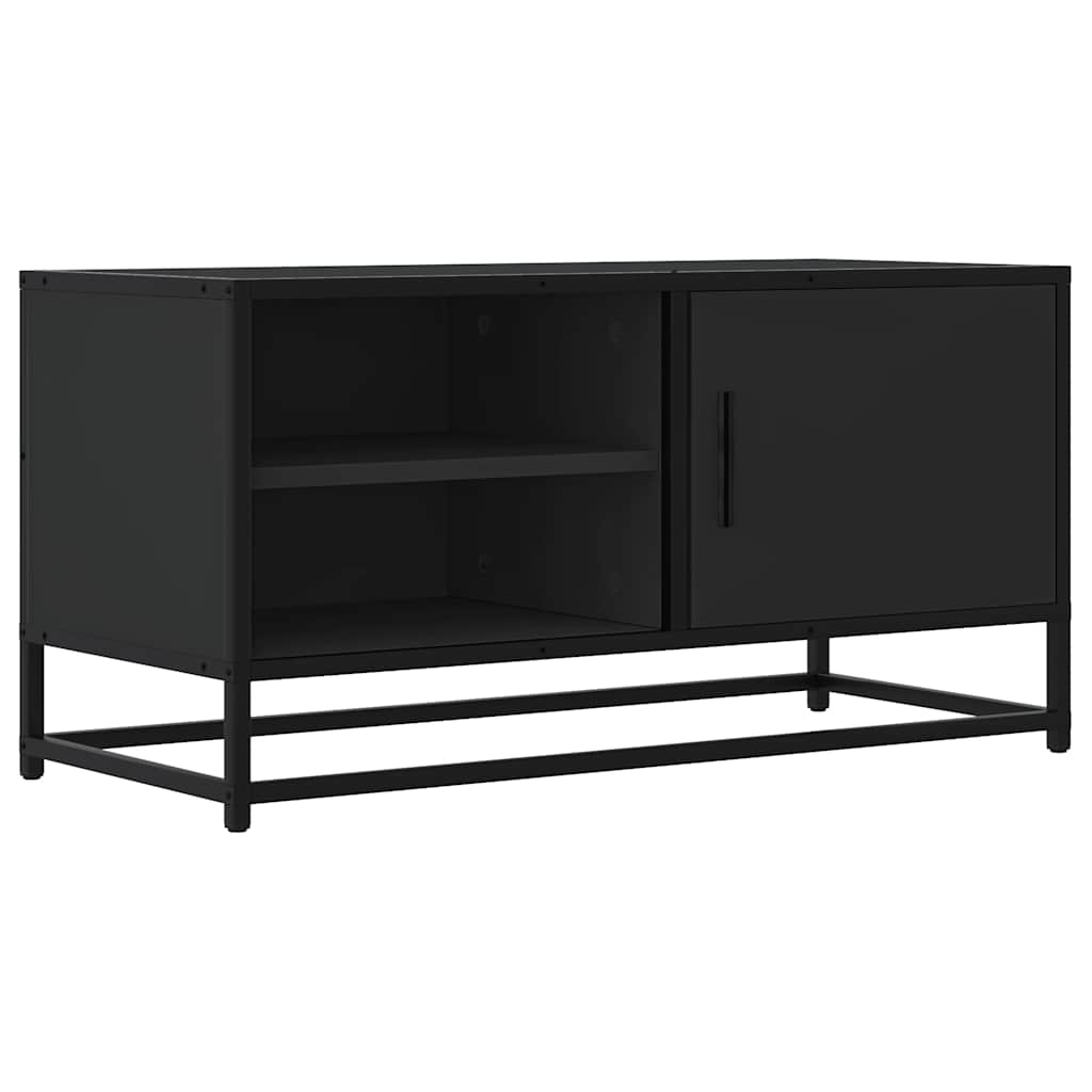 TV-Schrank Schwarz 80x34,5x40 cm Holzwerkstoff und Metall