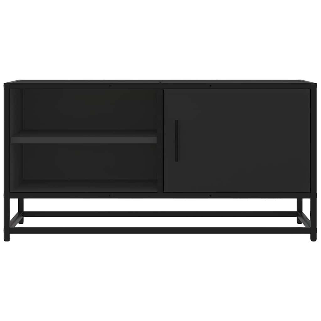 TV-Schrank Schwarz 80x34,5x40 cm Holzwerkstoff und Metall