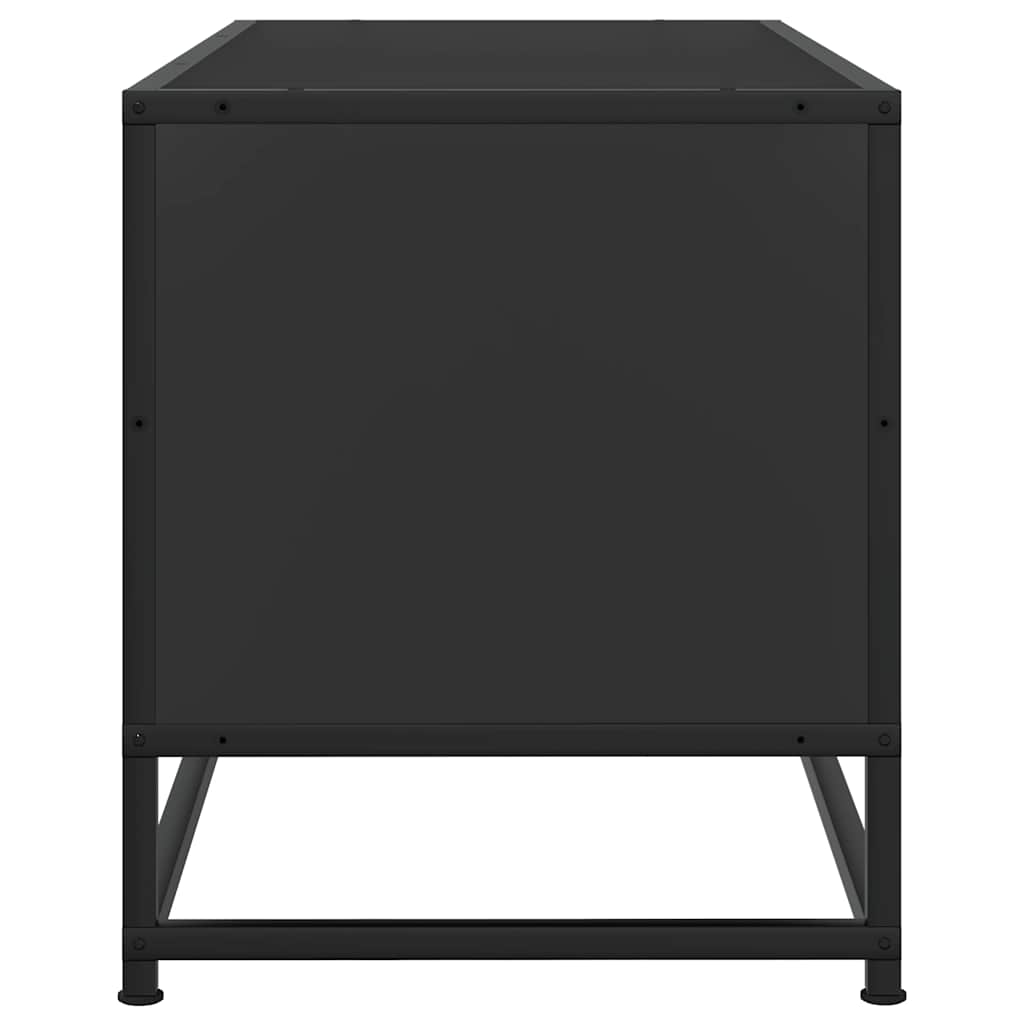 TV-Schrank Schwarz 80x34,5x40 cm Holzwerkstoff und Metall