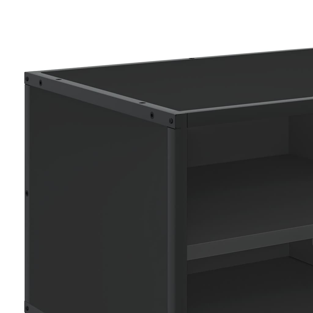 TV-Schrank Schwarz 80x34,5x40 cm Holzwerkstoff und Metall