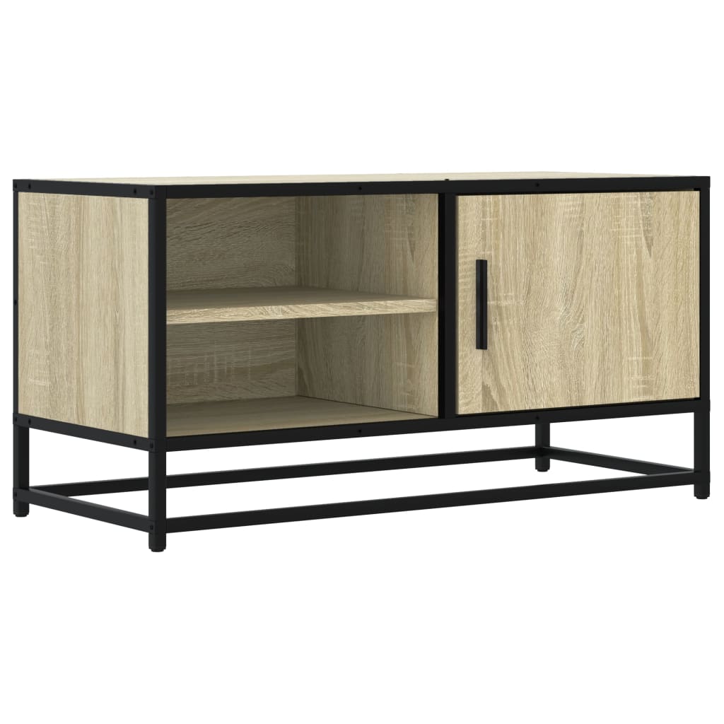 TV-Schrank Sonoma-Eiche 80x34,5x40 cm Holzwerkstoff und Metall