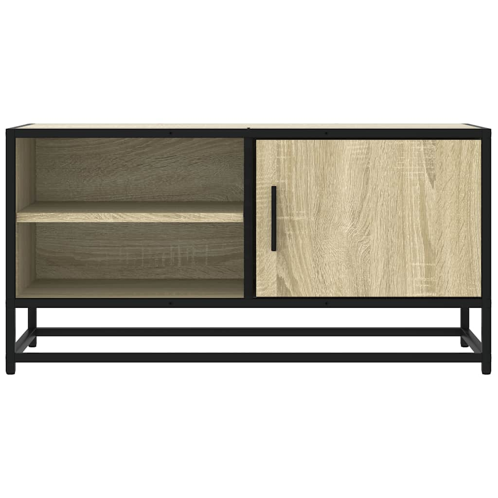 TV-Schrank Sonoma-Eiche 80x34,5x40 cm Holzwerkstoff und Metall