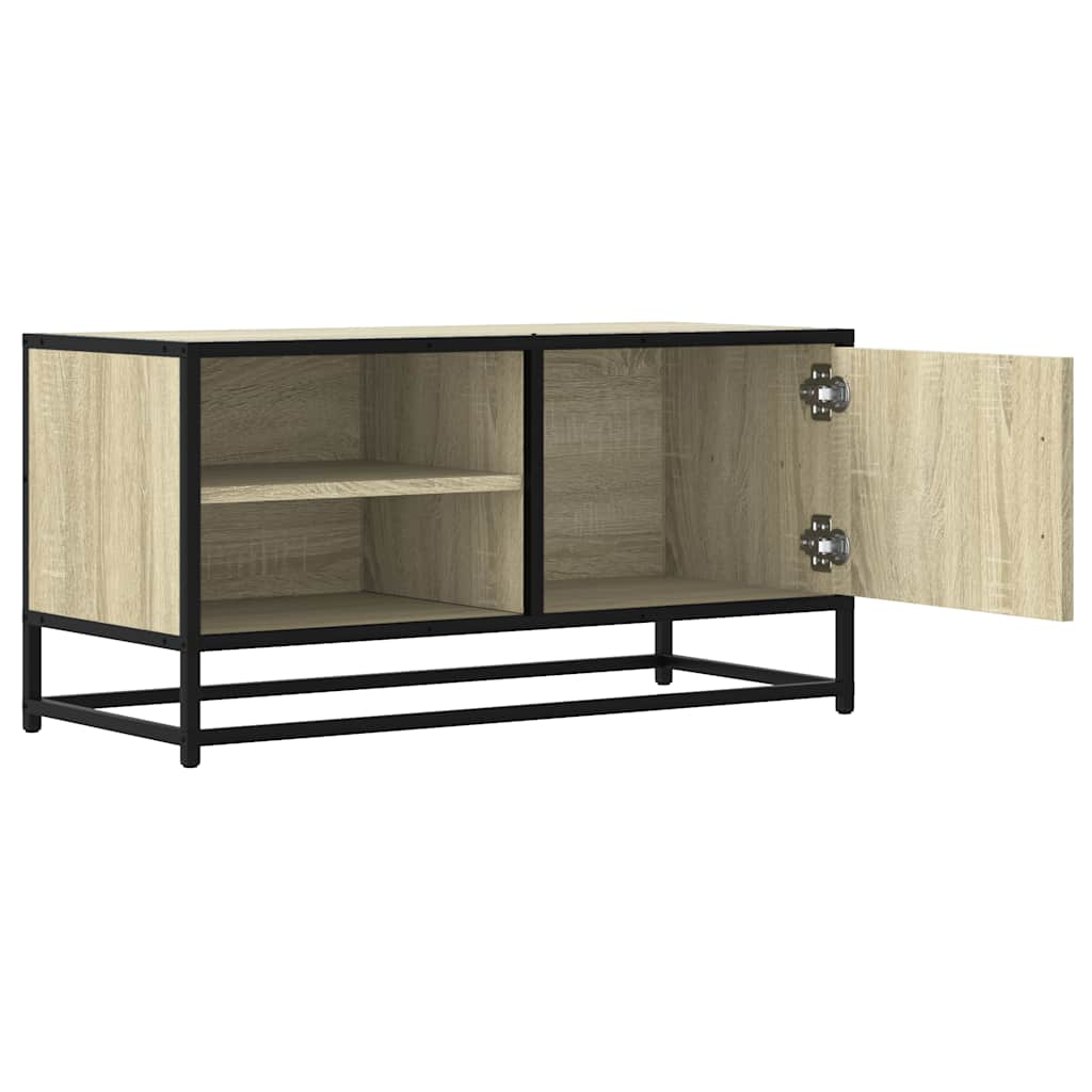 TV-Schrank Sonoma-Eiche 80x34,5x40 cm Holzwerkstoff und Metall