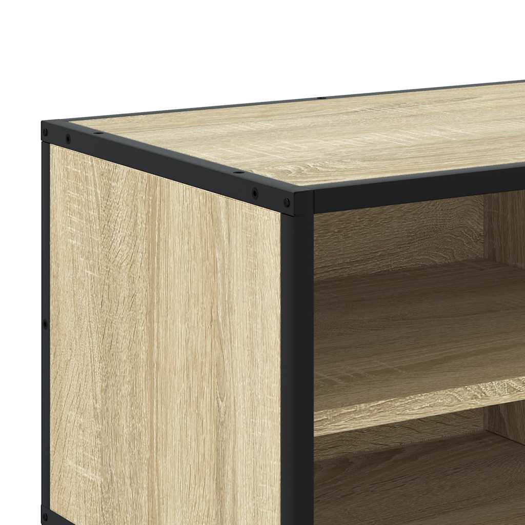 TV-Schrank Sonoma-Eiche 80x34,5x40 cm Holzwerkstoff und Metall