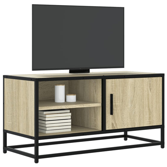 TV-Schrank Sonoma-Eiche 80x34,5x40 cm Holzwerkstoff und Metall