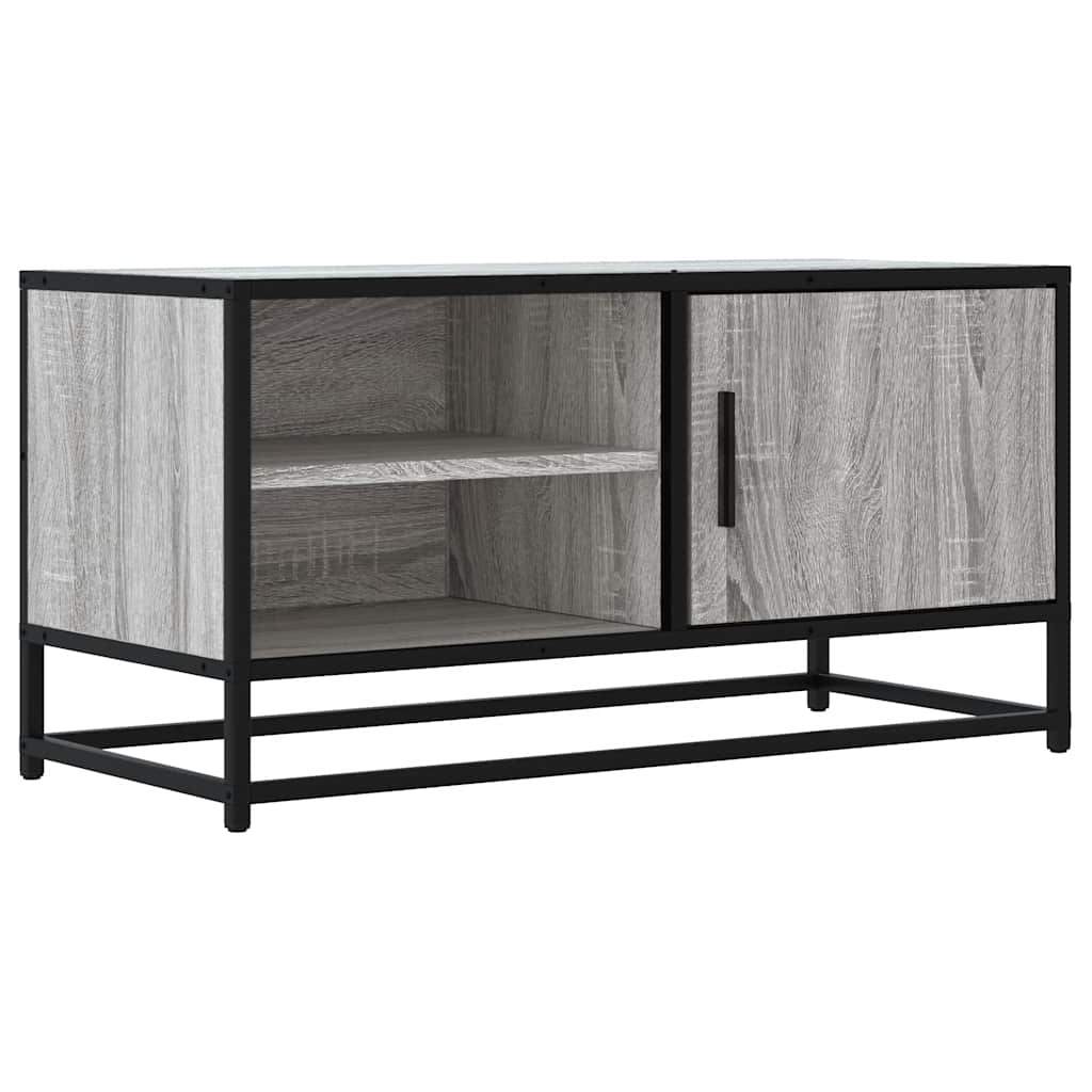 TV-Schrank Grau Sonoma 80x34,5x40 cm Holzwerkstoff und Metall