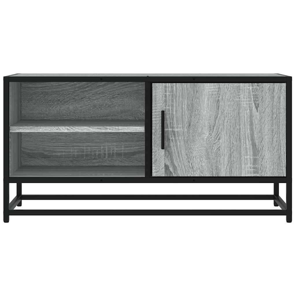 TV-Schrank Grau Sonoma 80x34,5x40 cm Holzwerkstoff und Metall