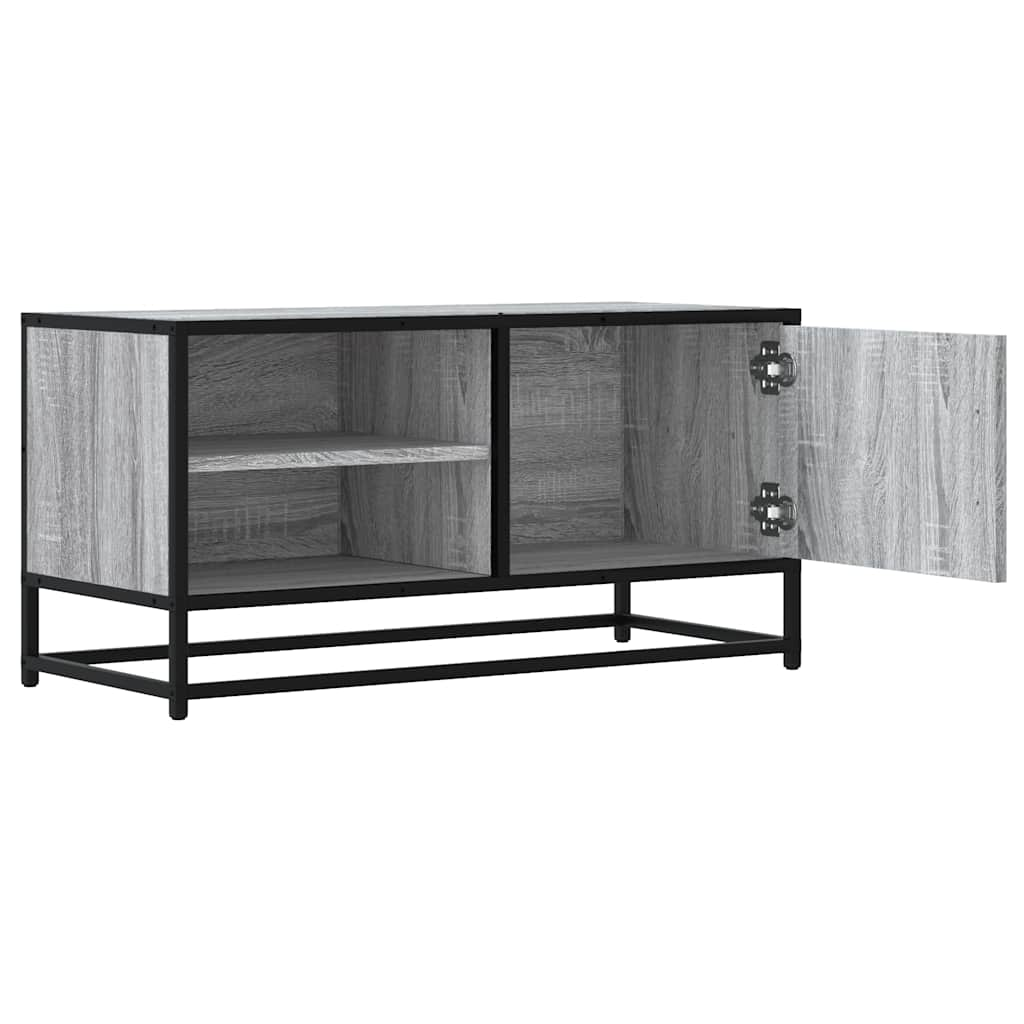 TV-Schrank Grau Sonoma 80x34,5x40 cm Holzwerkstoff und Metall