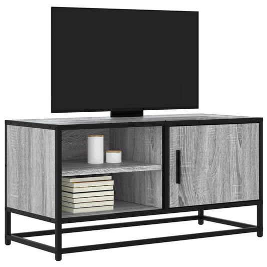 TV-Schrank Grau Sonoma 80x34,5x40 cm Holzwerkstoff und Metall