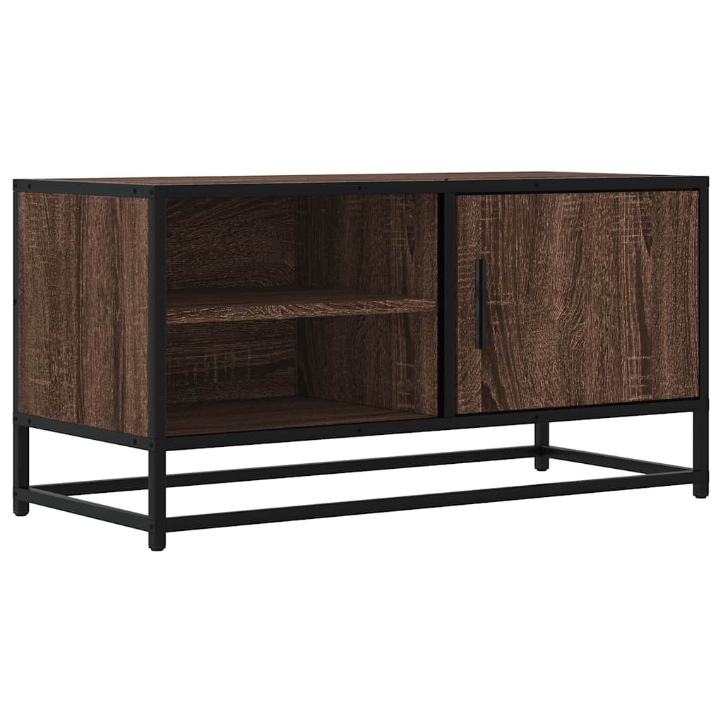 TV-Schrank Eichen-Optik 80x34,5x40 cm Holzwerkstoff und Metall