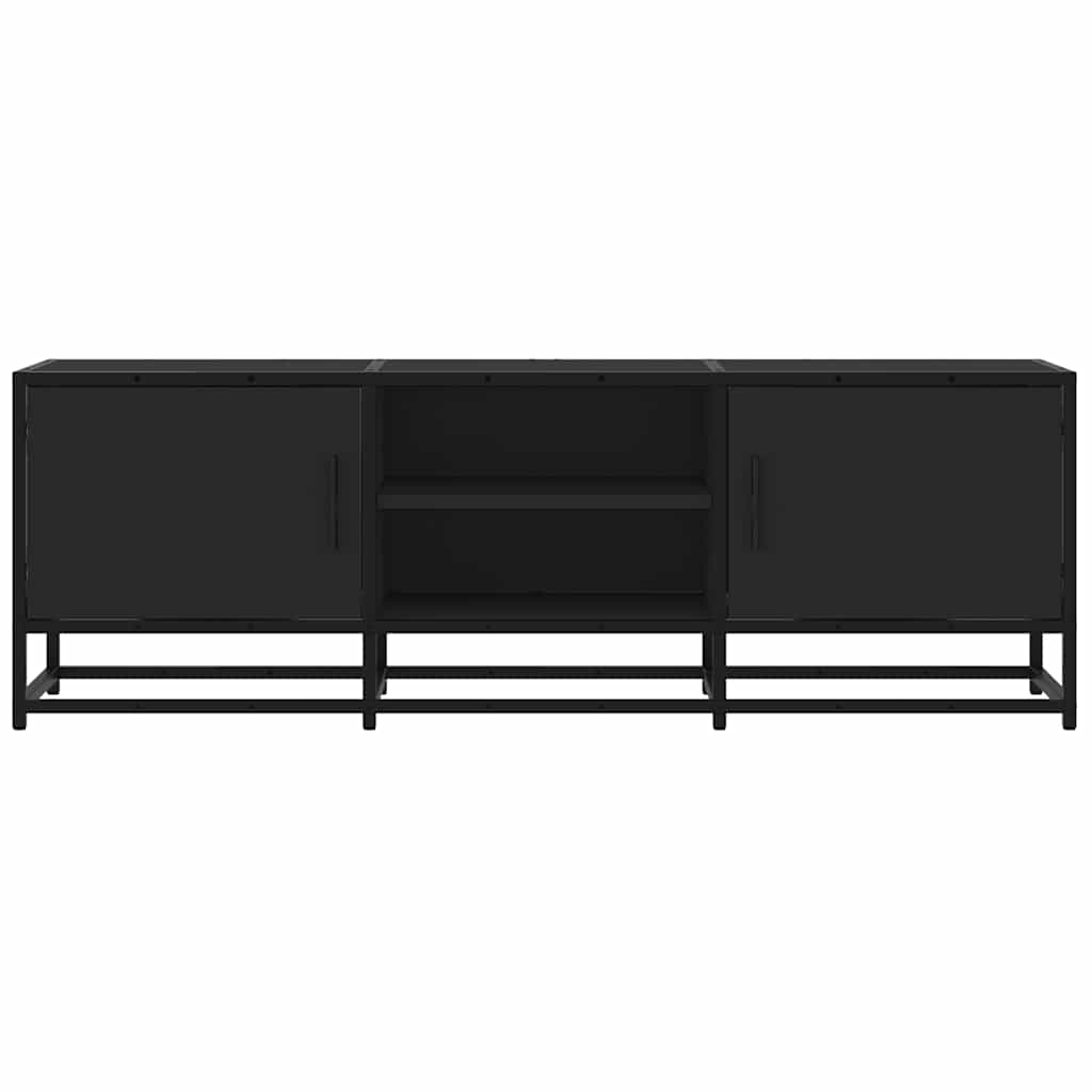 TV-Schrank Schwarz 120x35x41 cm Holzwerkstoff und Metall