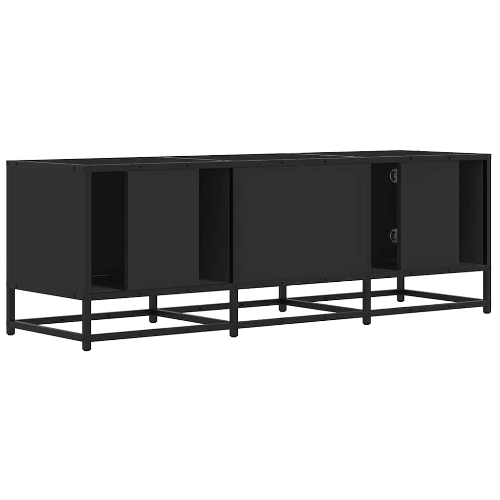 TV-Schrank Schwarz 120x35x41 cm Holzwerkstoff und Metall