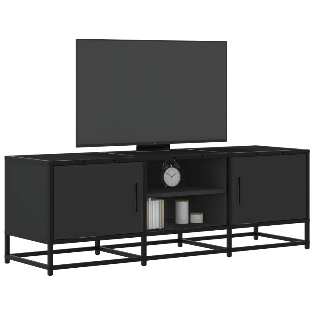 TV-Schrank Schwarz 120x35x41 cm Holzwerkstoff und Metall