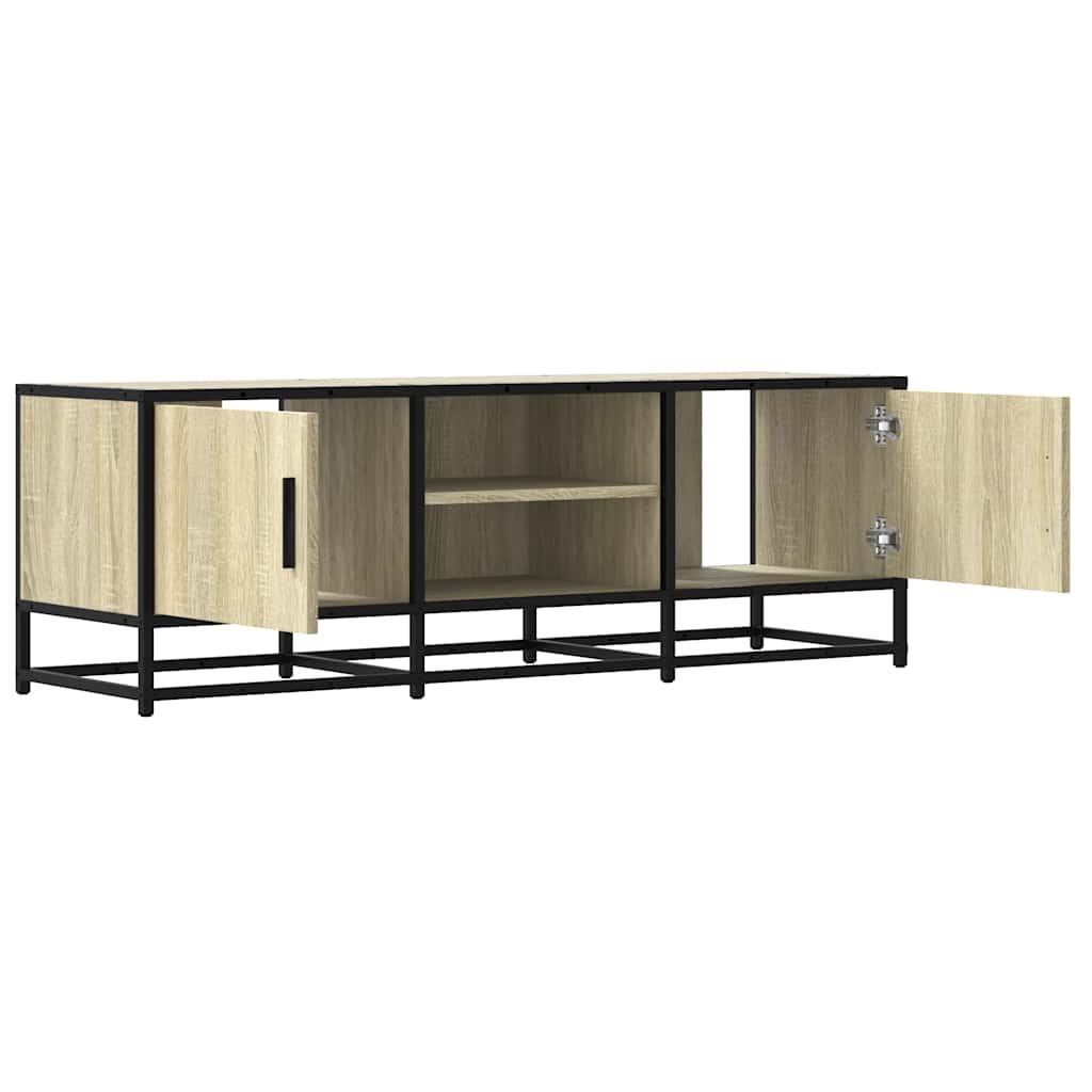 TV-Schrank Sonoma-Eiche 120x35x41 cm Holzwerkstoff und Metall